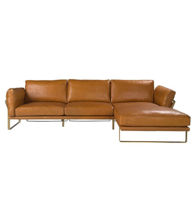 Sofa Brown with chaiselongue