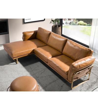 Sofa Brown with chaiselongue