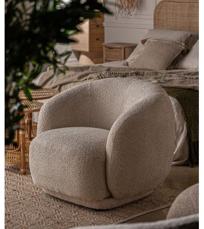 Bouclé private armchair